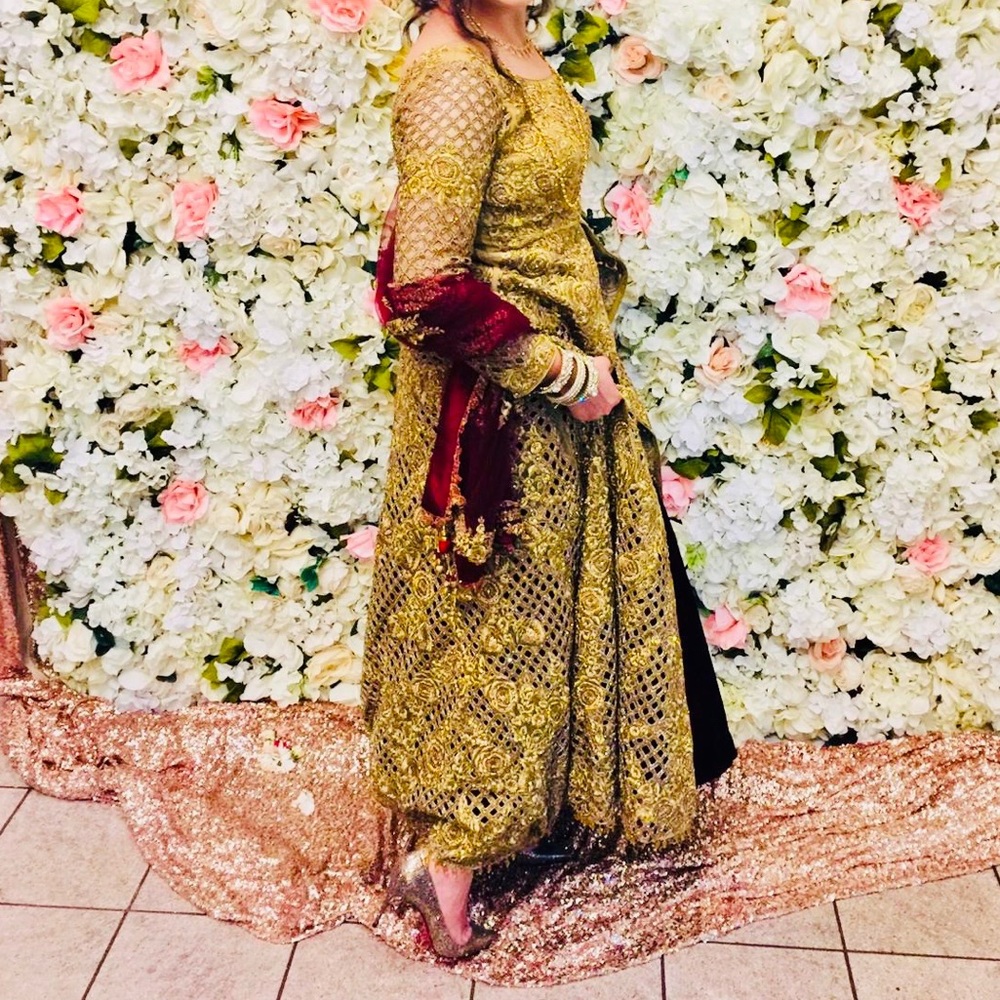 Gold Pakistani Wedding Gown